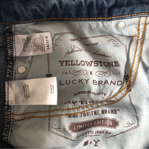 Yellowstone x Lucky Brand Easy Rider Mid Rise Boot Cut Jeans Women's 14/32r - Picture 10 of 15